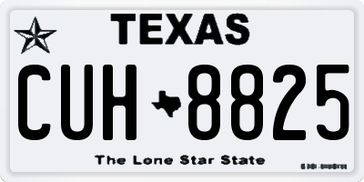 TX license plate CUH8825