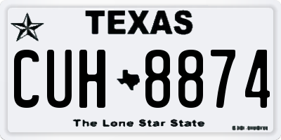 TX license plate CUH8874