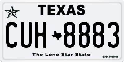 TX license plate CUH8883