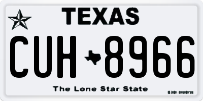 TX license plate CUH8966
