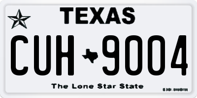TX license plate CUH9004