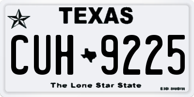 TX license plate CUH9225