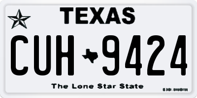 TX license plate CUH9424