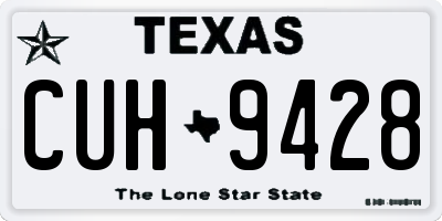 TX license plate CUH9428