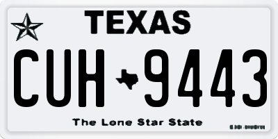 TX license plate CUH9443
