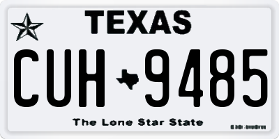 TX license plate CUH9485