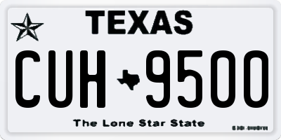 TX license plate CUH9500