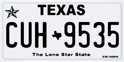TX license plate CUH9535