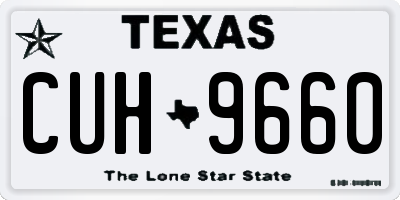 TX license plate CUH9660