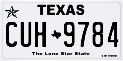 TX license plate CUH9784