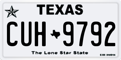 TX license plate CUH9792