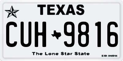 TX license plate CUH9816