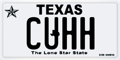 TX license plate CUHH