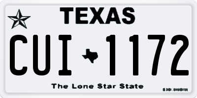 TX license plate CUI1172