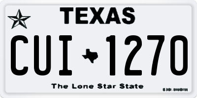 TX license plate CUI1270