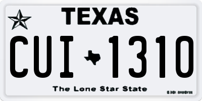 TX license plate CUI1310
