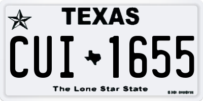 TX license plate CUI1655