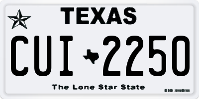 TX license plate CUI2250