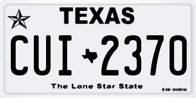 TX license plate CUI2370