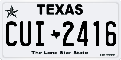 TX license plate CUI2416