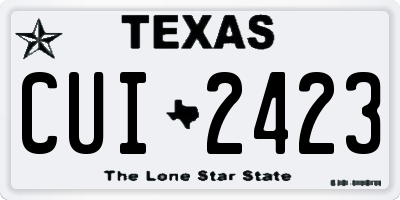 TX license plate CUI2423