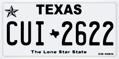 TX license plate CUI2622
