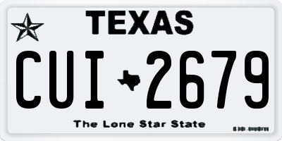 TX license plate CUI2679