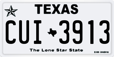 TX license plate CUI3913