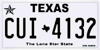 TX license plate CUI4132