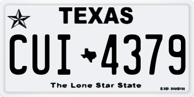 TX license plate CUI4379