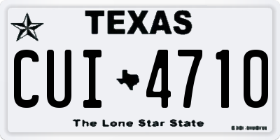TX license plate CUI4710