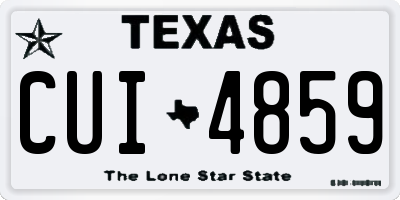 TX license plate CUI4859