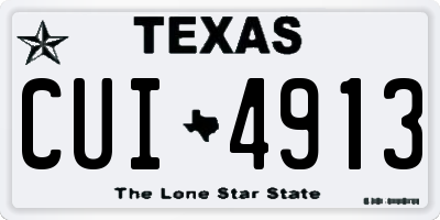 TX license plate CUI4913