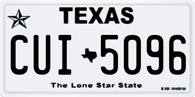 TX license plate CUI5096