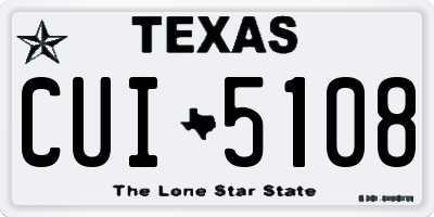 TX license plate CUI5108