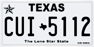 TX license plate CUI5112