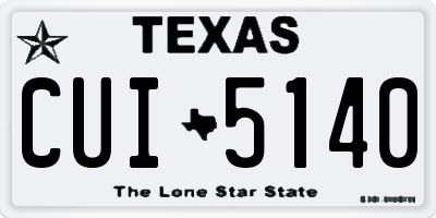 TX license plate CUI5140