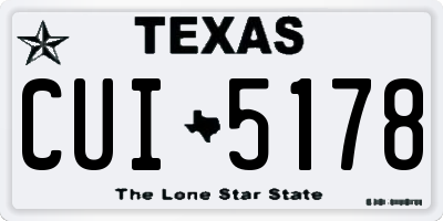 TX license plate CUI5178
