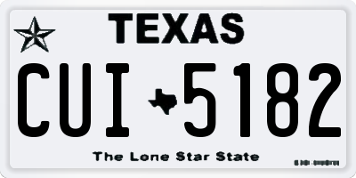 TX license plate CUI5182