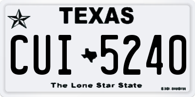 TX license plate CUI5240