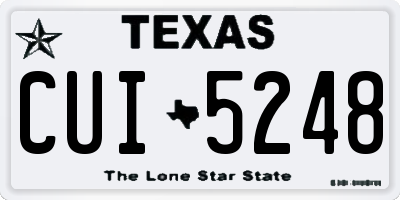 TX license plate CUI5248