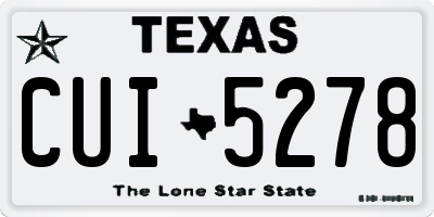 TX license plate CUI5278