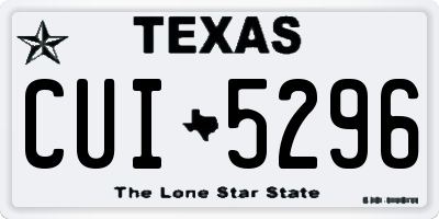 TX license plate CUI5296