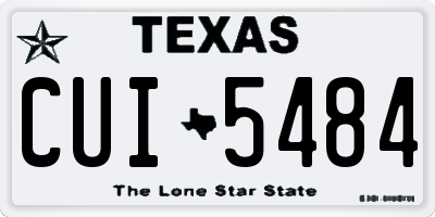 TX license plate CUI5484