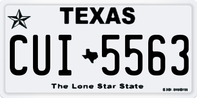 TX license plate CUI5563