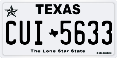 TX license plate CUI5633