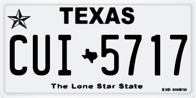 TX license plate CUI5717