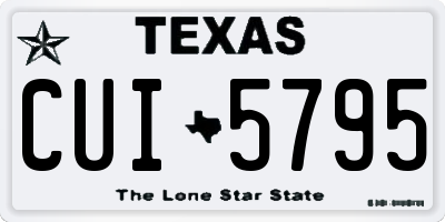 TX license plate CUI5795