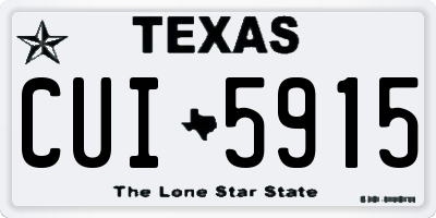 TX license plate CUI5915