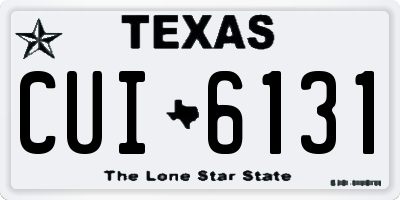 TX license plate CUI6131